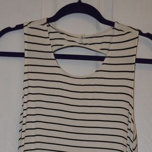 Striped American Eagle Swing Dress with Cut Out, S